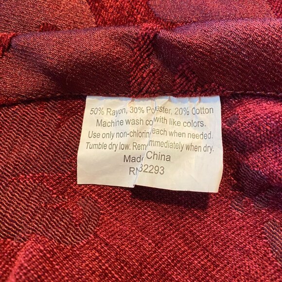 Burgundy Damask Round Tablecloth – 70" - Picture 6 of 6